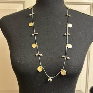 Lucky Silver Semi Precious Accents Necklace, 30”, NWT